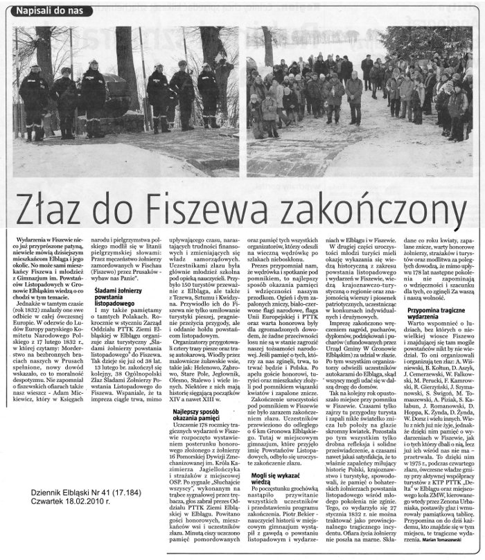 Złaz do Fiszewa zakończony