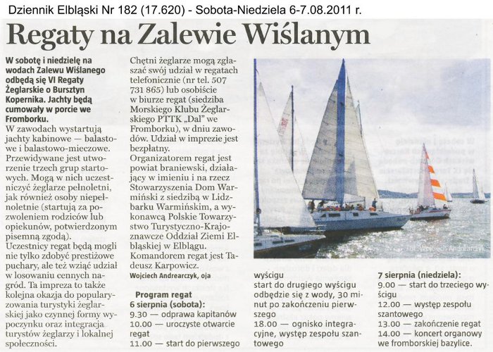 Regaty na Zalewie Wiślanym