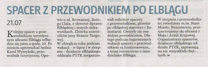 Spacer z przewodnikiem po Elblągu