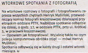 Wtorkowe spotkania z fotografią