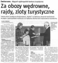 Za obozy wędrowne, rajdy, zloty turystyczne